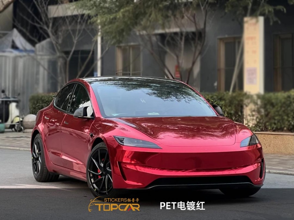 PET Mirror Chrome Red Car Vinyl Wrap Film: Luxe Shine for Your Ride