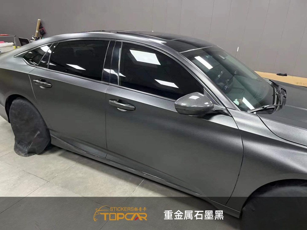 PET Diamond Heavy Metal Graphite Black Car Vinyl Wrap Film