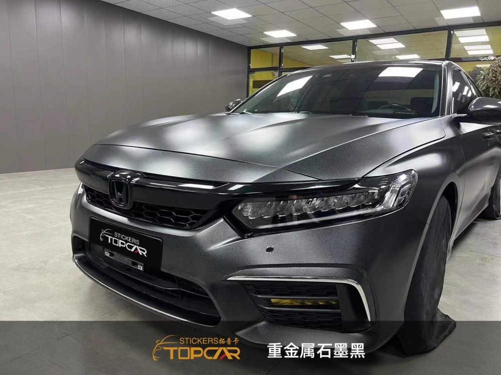 PET Diamond Heavy Metal Graphite Black Car Vinyl Wrap Film
