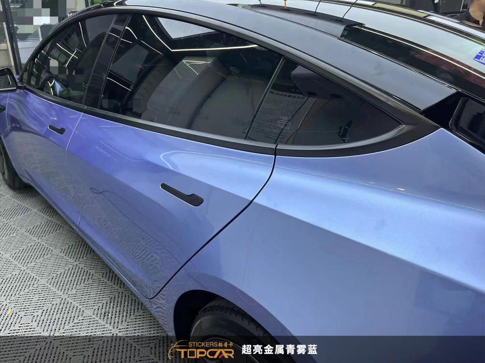 PET Satin Metallic Glossy MistBlue Car Vinyl Wrap Film: Standout Among Gloss Auto Wraps
