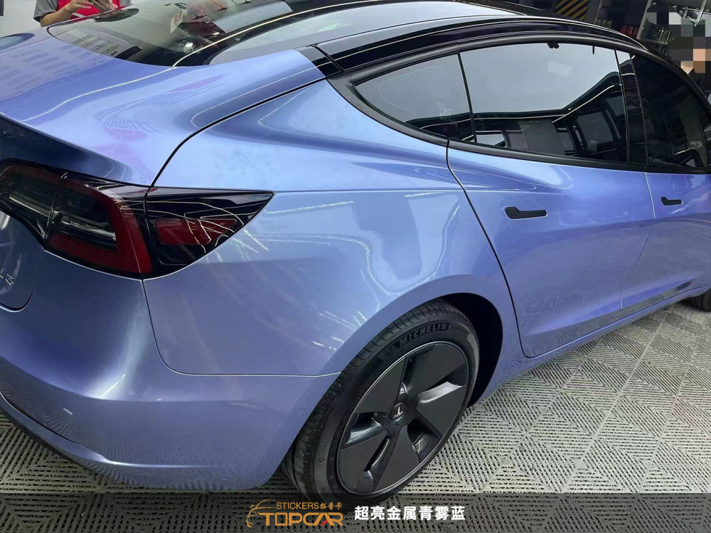 PET Satin Metallic Glossy MistBlue Car Vinyl Wrap Film: Standout Among Gloss Auto Wraps