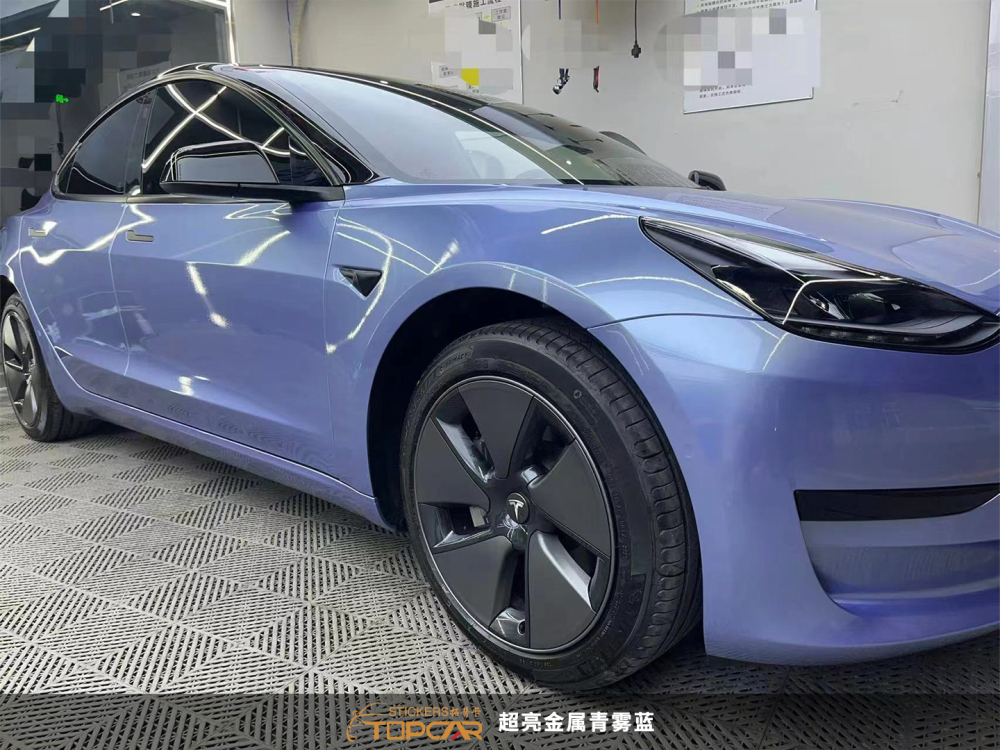 PET Satin Metallic Glossy MistBlue Car Vinyl Wrap Film: Standout Among Gloss Auto Wraps
