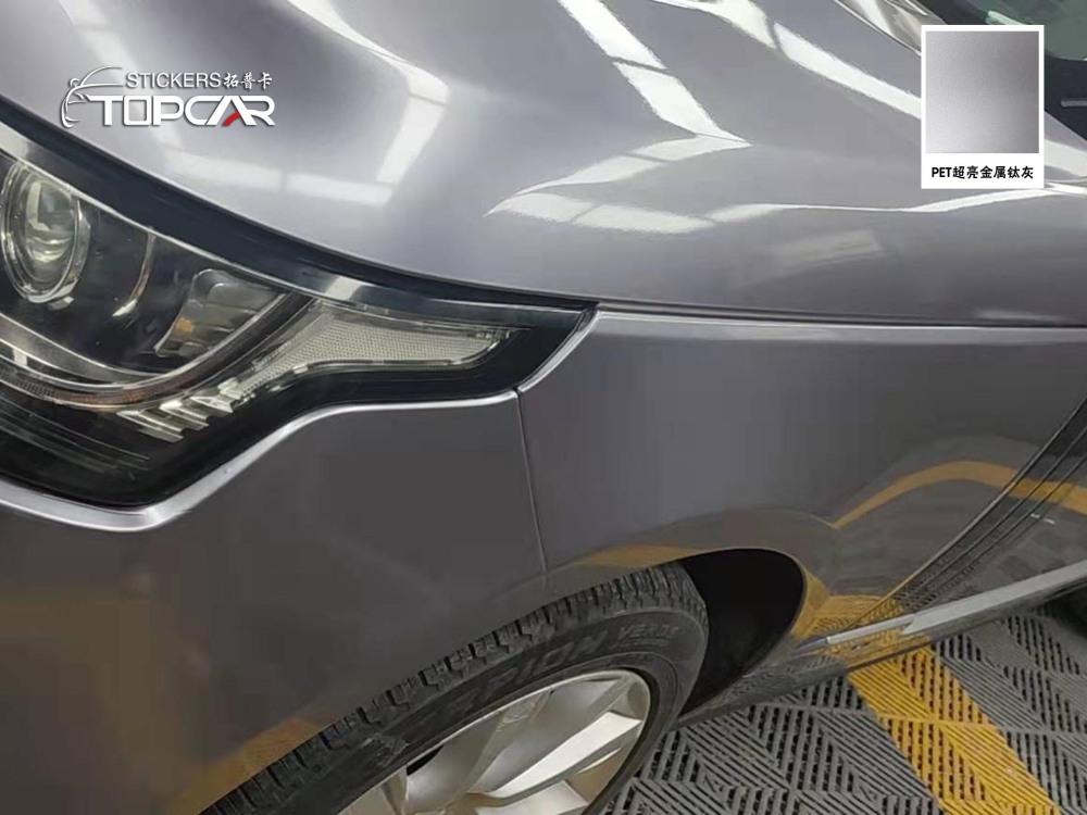 PET Satin Metallic Glossy Titanium Grey Car Vinyl Wrap Film: Sleek Shine for Your Ride