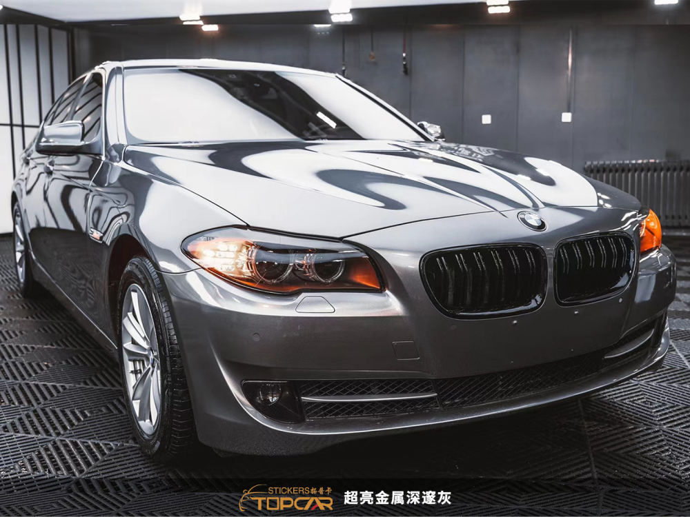 PET Satin Metallic Glossy Gunsmoke Grey Car Vinyl Wrap Film: Sleek Style Meets Durability