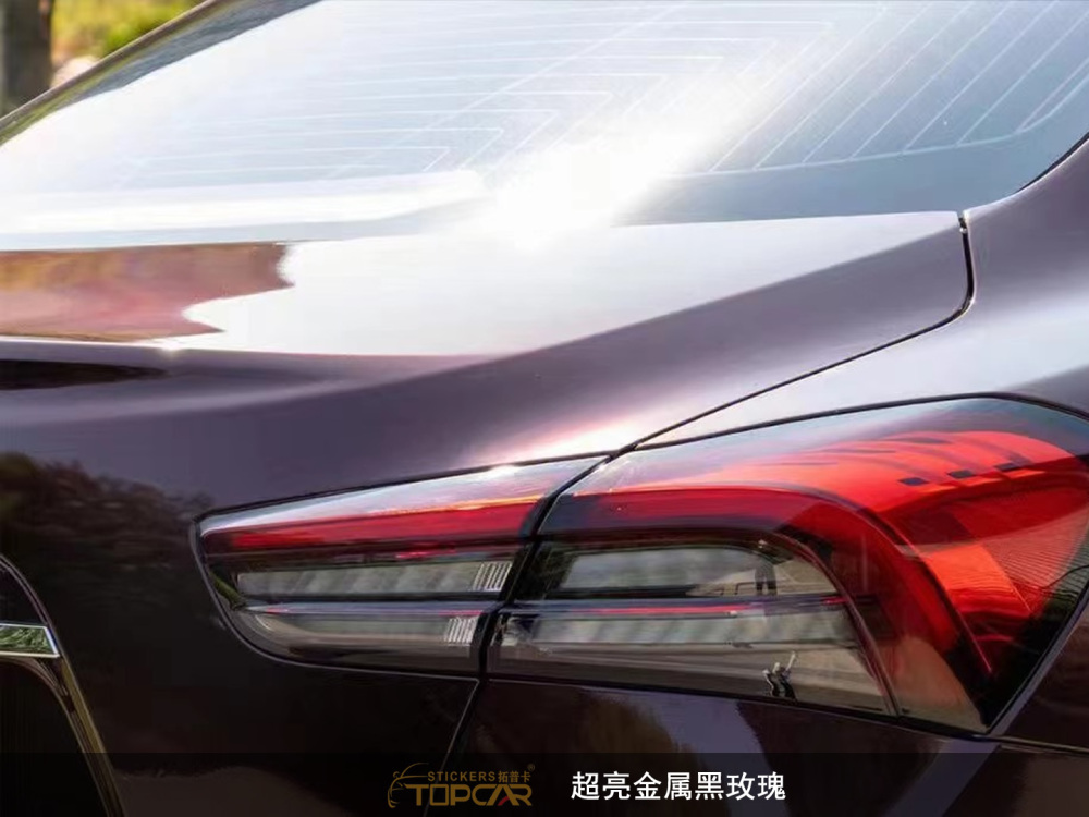 PET Satin Metallic Glossy Black Rose Car Vinyl Wrap Film: Luxe Shine for Rides
