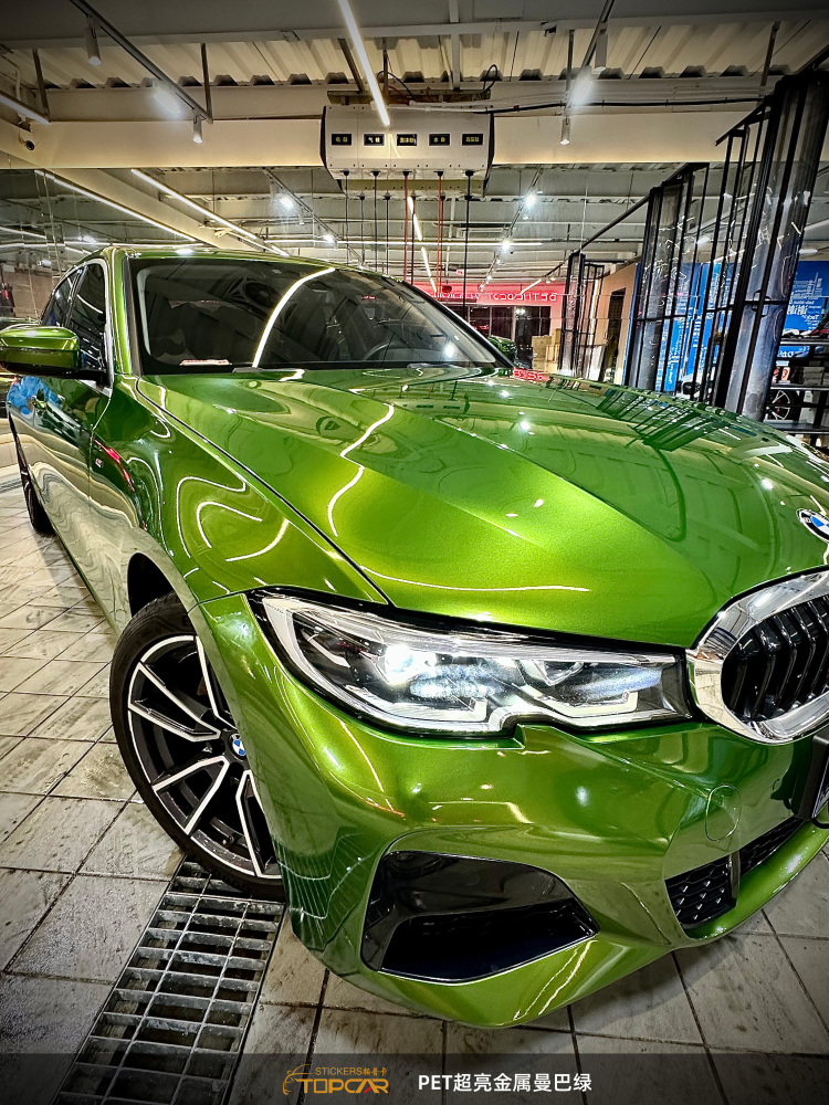 PET Satin Metallic Glossy Mamba Green Car Vinyl Wrap Film: Elevate with Glossy Flair