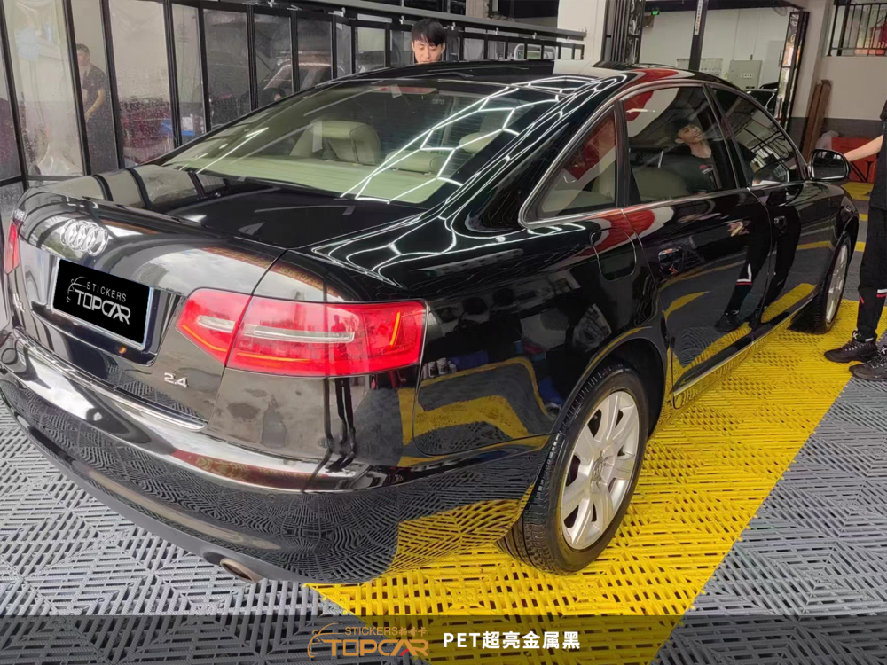 PET Satin Metallic Glossy Black Car Vinyl Wrap Film: Sleek Upgrade for Vinyl Wrap Gloss Car Auto Wrap Elevate your ride with