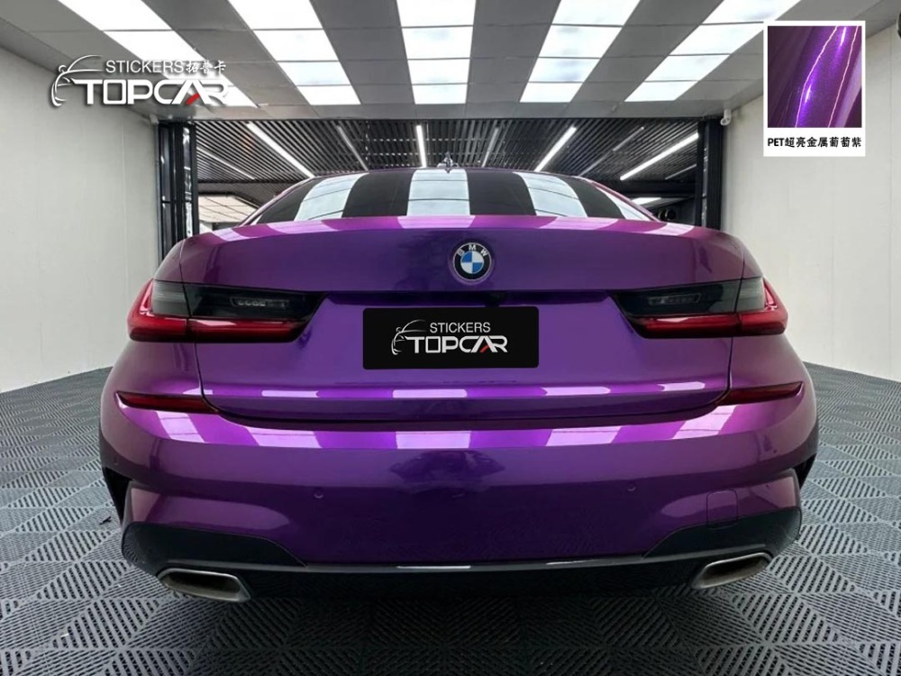 PET Satin Metallic Glossy Grape Purple Car Vinyl Wrap Film: Stand Out Among Wraps
