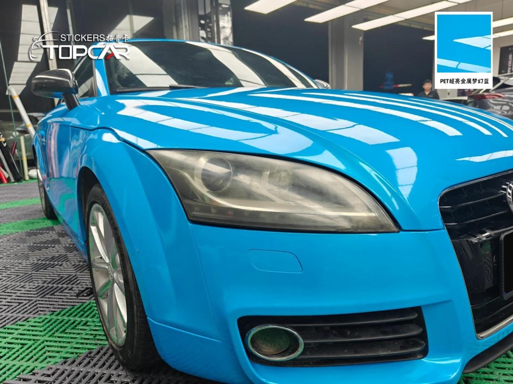 PET Satin Metallic Glossy Magic Blue Car Vinyl Wrap Film – Stand Out vs Vinyl Wrap Gloss Car Auto Wrap