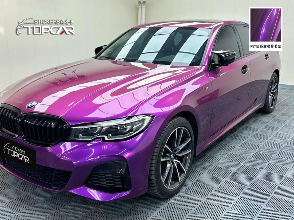 PET Satin Metallic Glossy Grape Purple Car Vinyl Wrap Film: Stand Out Among Wraps