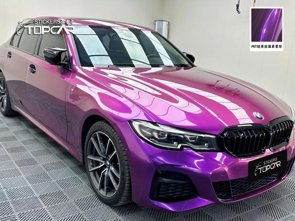 PET Satin Metallic Glossy Grape Purple Car Vinyl Wrap Film: Stand Out Among Wraps