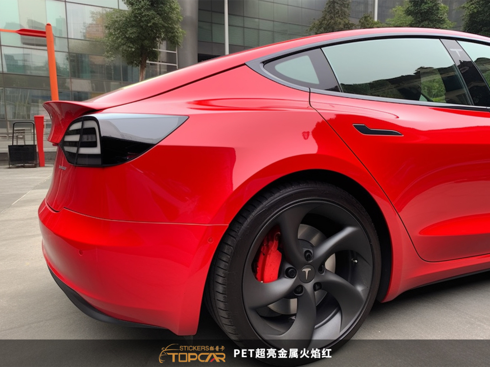 PET Satin Metallic Glossy Fire Red Car Vinyl Wrap Film: Standout Among Vinyl Wrap Gloss Car Auto Wrap