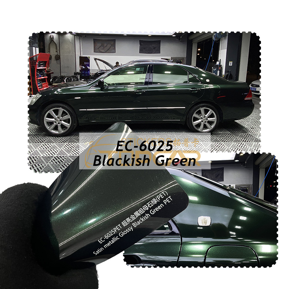PET Satin Metallic Glossy Blackish Green Car Vinyl Wrap Film – Stand Out vs Vinyl Wrap Gloss Car Auto Wrap