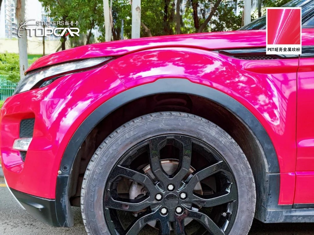 PET Satin Metallic Glossy Rose Pink Car Vinyl Wrap Film – Stand Out vs Vinyl Wrap Gloss Car Auto Wrap