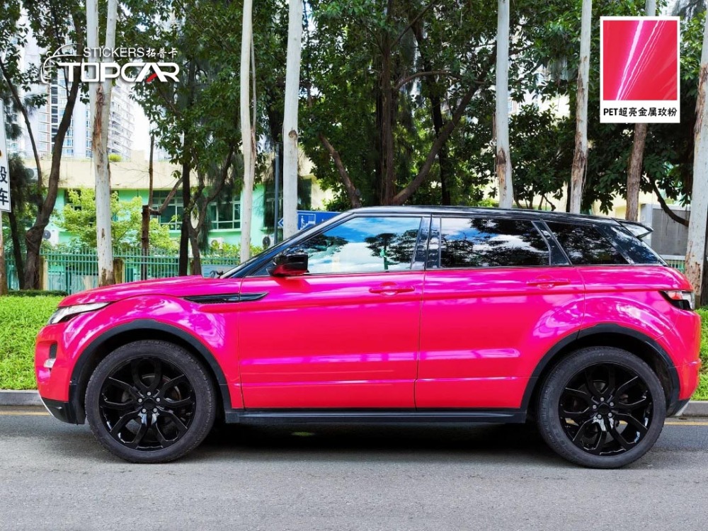 PET Satin Metallic Glossy Rose Pink Car Vinyl Wrap Film – Stand Out vs Vinyl Wrap Gloss Car Auto Wrap