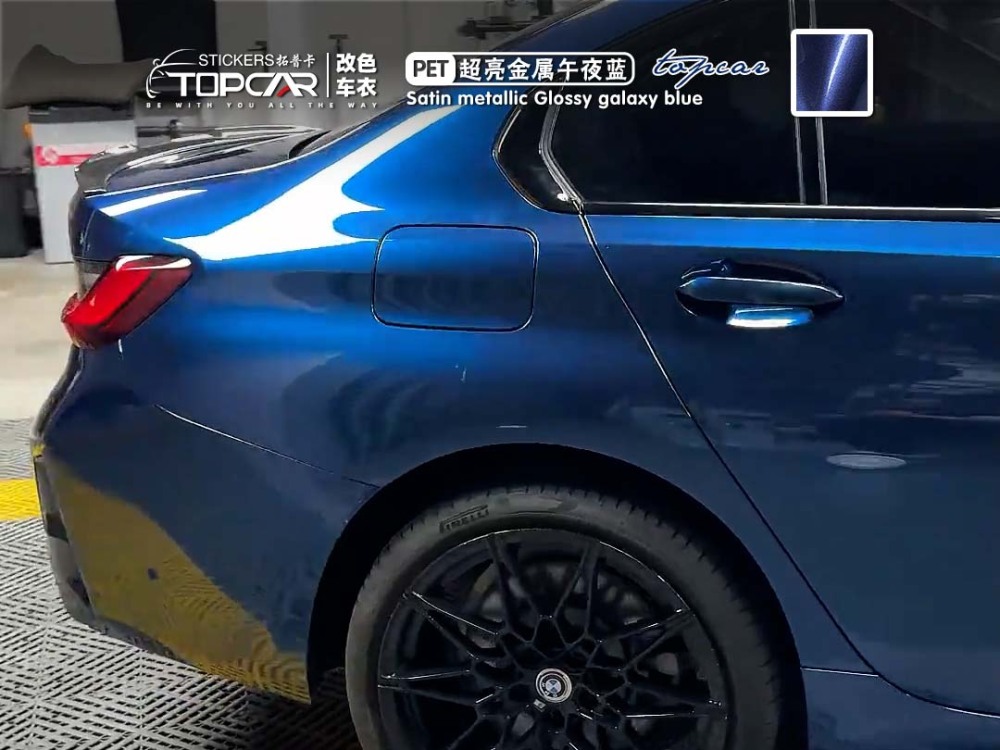 PET Satin Metallic Glossy Galaxy Blue Car Vinyl Wrap Film – Stand Out vs Vinyl Wrap Gloss Car Auto Wrap