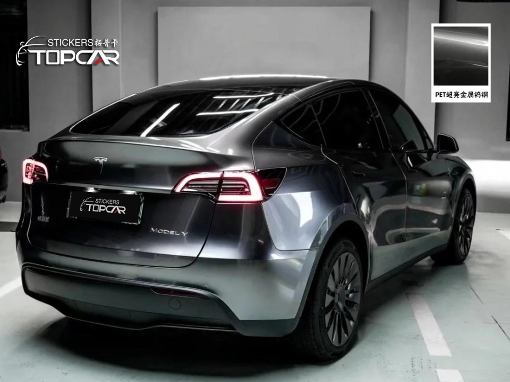 PET Satin Metallic Glossy Chrome Black Car Vinyl Wrap Film: Elevate with Vinyl Wrap Gloss