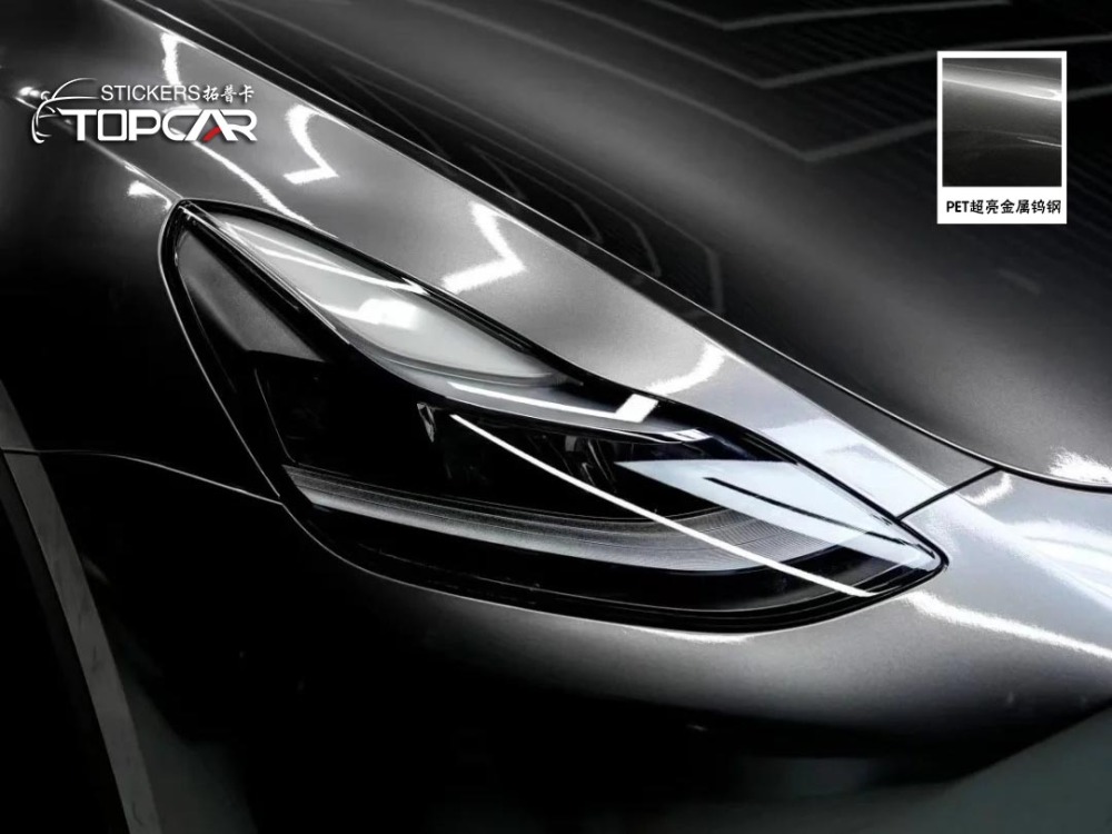 PET Satin Metallic Glossy Chrome Black Car Vinyl Wrap Film: Elevate with Vinyl Wrap Gloss