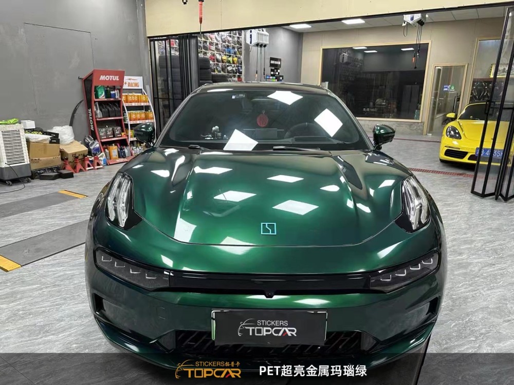PET Satin Metallic Glossy Agate Green Car Vinyl Wrap Film: Stand Out Among Gloss Auto Wraps