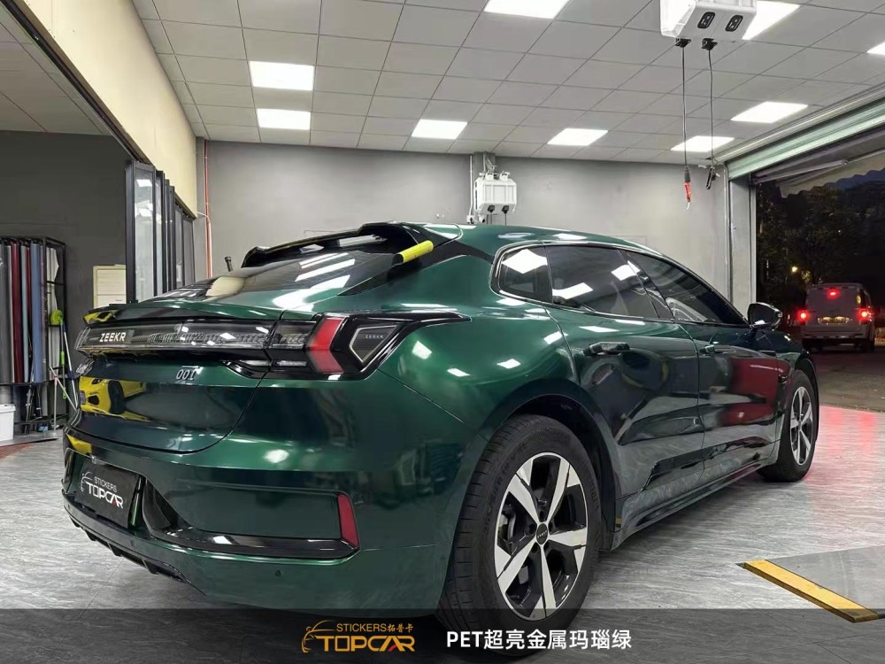 PET Satin Metallic Glossy Agate Green Car Vinyl Wrap Film: Stand Out Among Gloss Auto Wraps