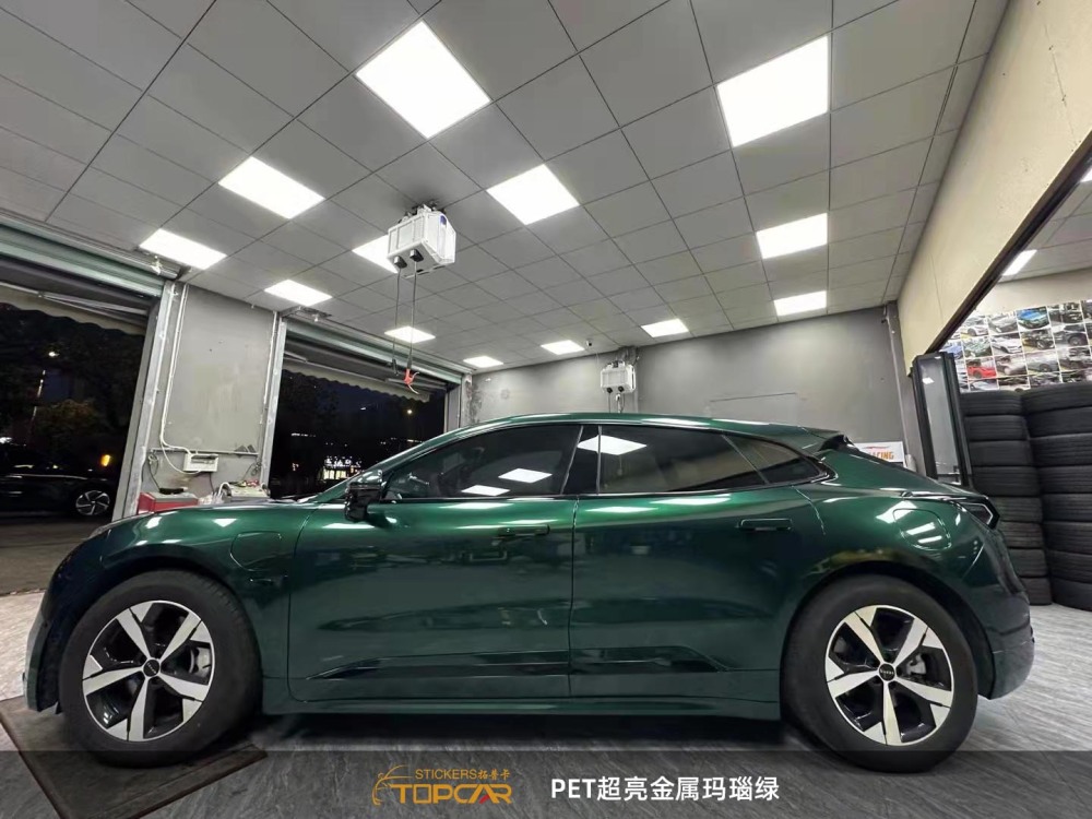 PET Satin Metallic Glossy Agate Green Car Vinyl Wrap Film: Stand Out Among Gloss Auto Wraps