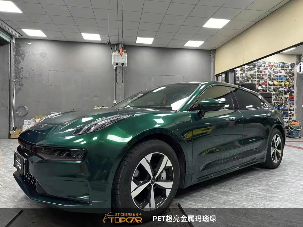 PET Satin Metallic Glossy Agate Green Car Vinyl Wrap Film: Stand Out Among Gloss Auto Wraps