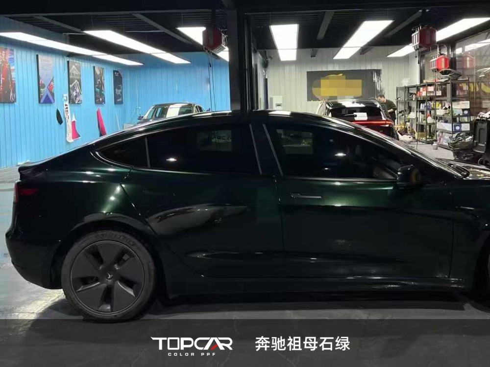 PET Satin Metallic Glossy Benz Blackish Green Car Vinyl Wrap Film