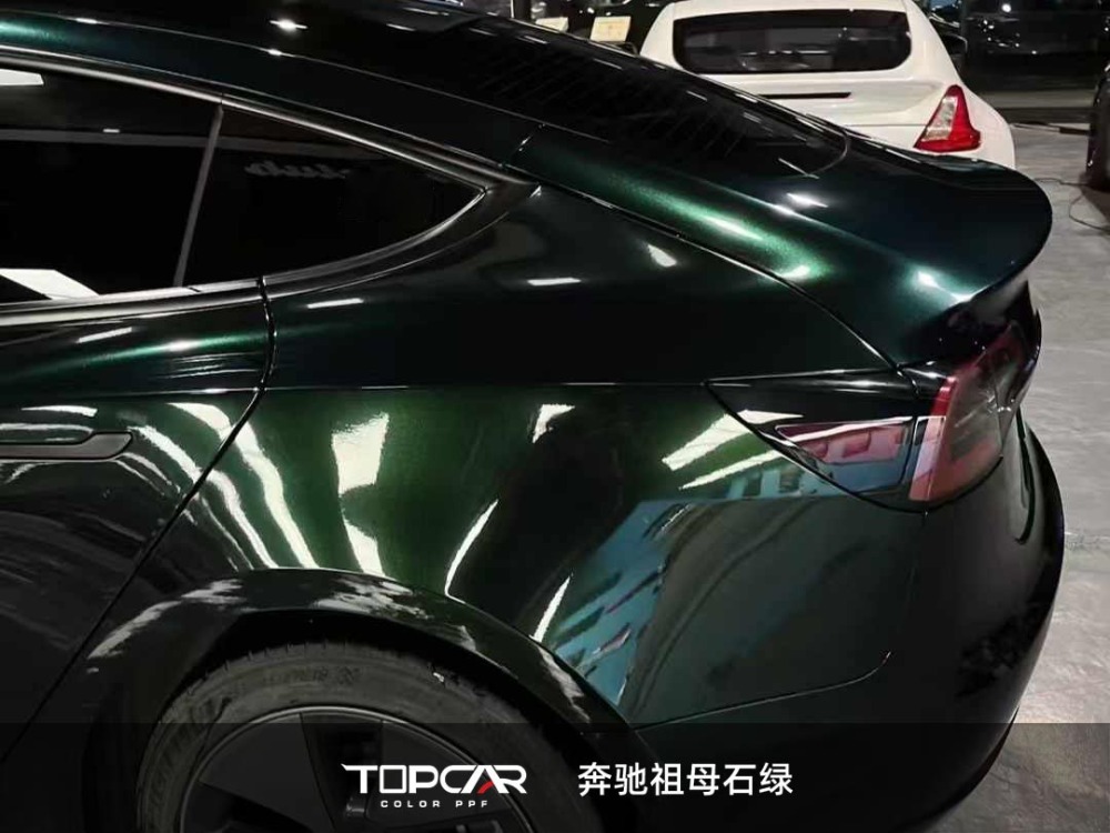 PET Satin Metallic Glossy Benz Blackish Green Car Vinyl Wrap Film