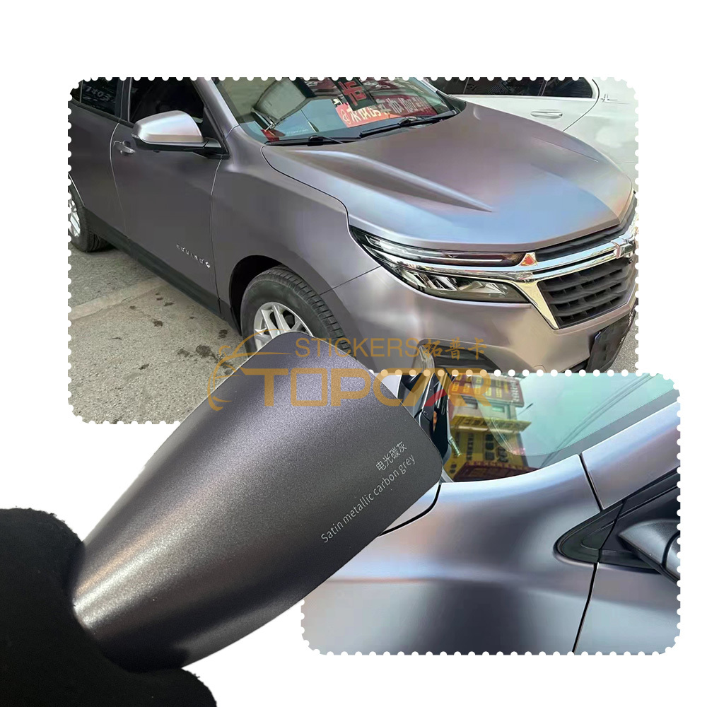 PET Satin Metallic Carbon Grey Car Vinyl Wrap Film: Top Choice for Vinyl Wrap Car