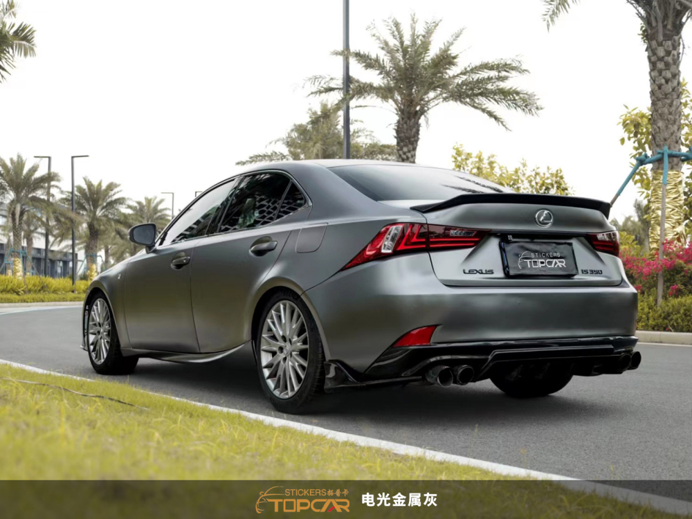 TOPCAR Satin Metallic Gunsmoke Grey Vinyl Wrap Car | Premium Car Wrap Paper