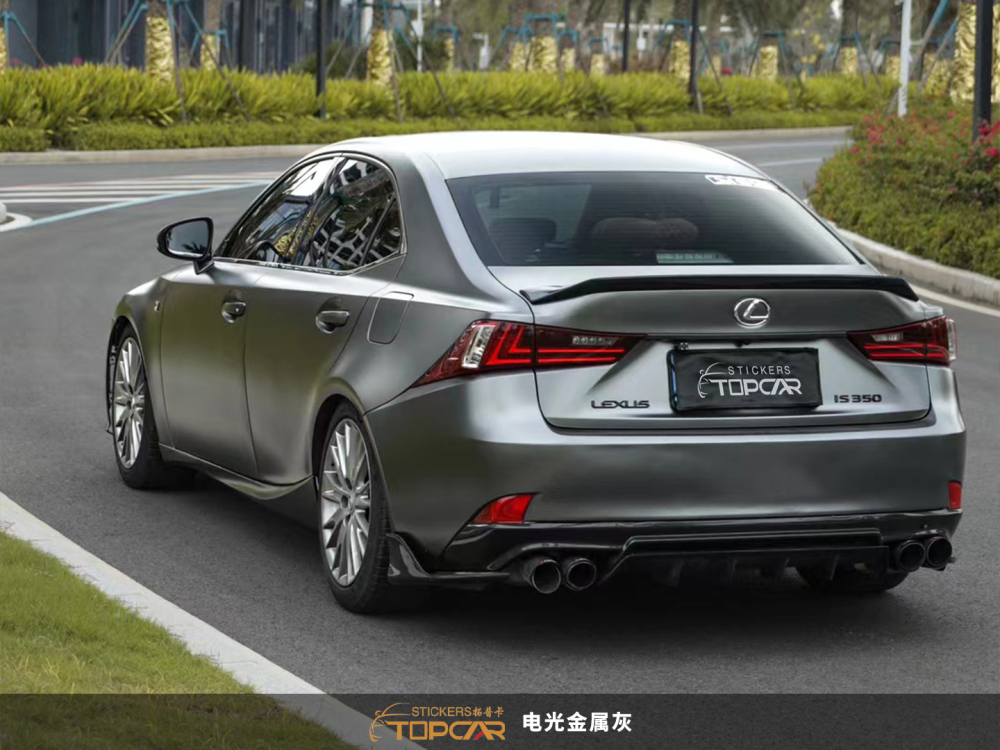 TOPCAR Satin Metallic Gunsmoke Grey Vinyl Wrap Car | Premium Car Wrap Paper