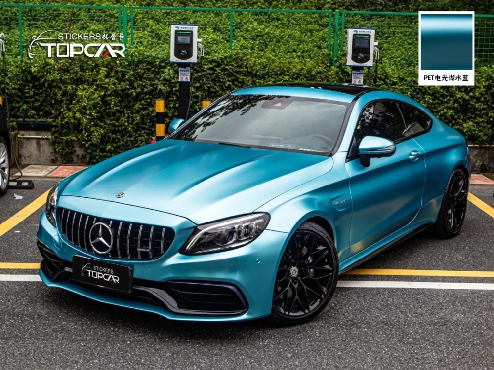 Title: Explore Vinyl Wrap Colors | TOPCAR Satin Metallic Lake Blue