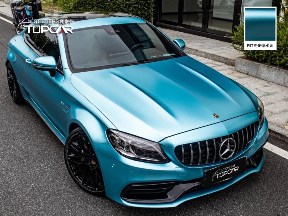 Title: Explore Vinyl Wrap Colors | TOPCAR Satin Metallic Lake Blue