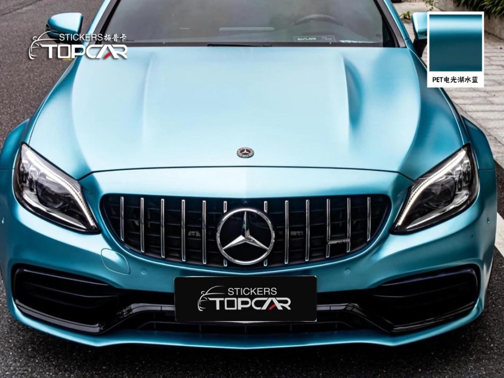 Title: Explore Vinyl Wrap Colors | TOPCAR Satin Metallic Lake Blue