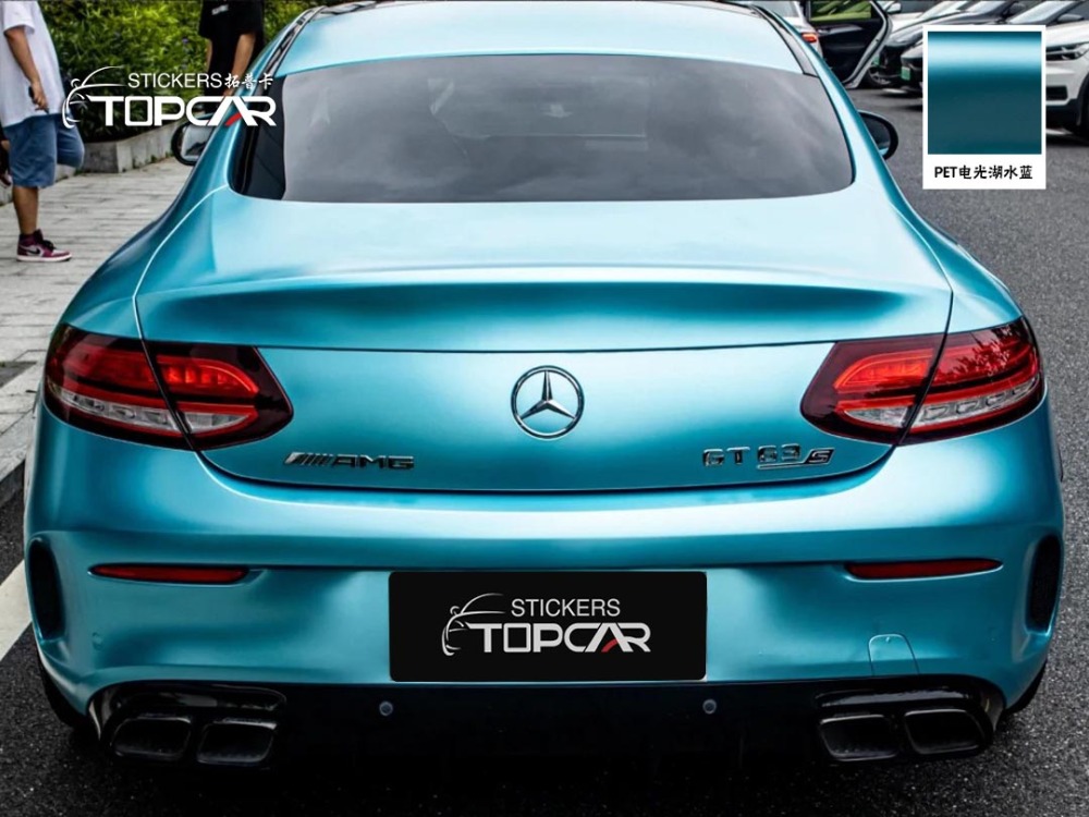 Title: Explore Vinyl Wrap Colors | TOPCAR Satin Metallic Lake Blue