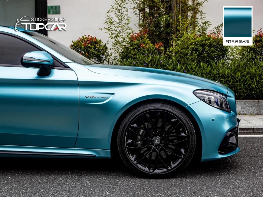 Title: Explore Vinyl Wrap Colors | TOPCAR Satin Metallic Lake Blue