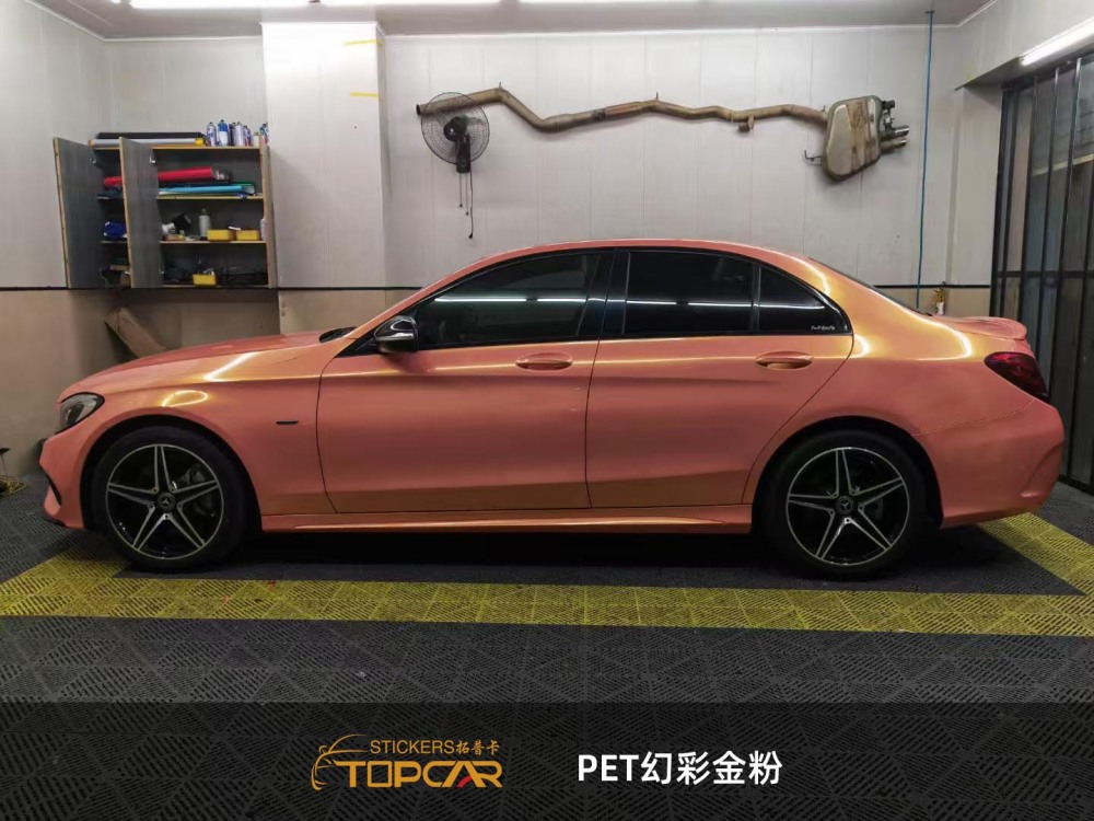 Premium Car Wrap Vinyl Roll | Source TOPCAR Magic Gold Pink from Trusted Car Wrap Suppliers