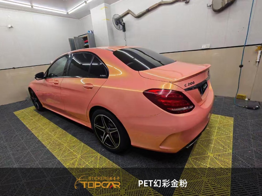 Premium Car Wrap Vinyl Roll | Source TOPCAR Magic Gold Pink from Trusted Car Wrap Suppliers