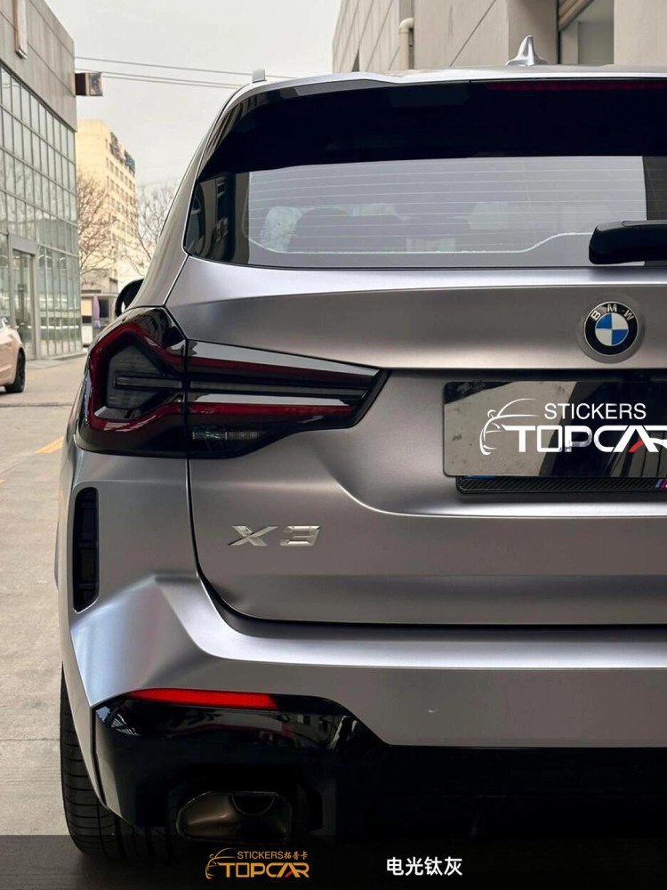 Sophisticated Car Wrap Grey | TOPCAR Satin Metallic Titanium Metal Grey Car Vinyl Wrap