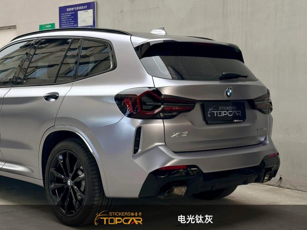 Sophisticated Car Wrap Grey | TOPCAR Satin Metallic Titanium Metal Grey Car Vinyl Wrap