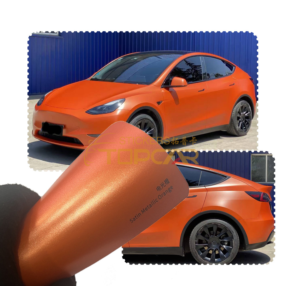 Premium Car Wrap Material Sale | Grow Your Car Wrap Business with TOPCAR Satin Metallic Orange