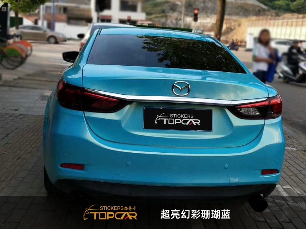 Dynamic Car Wrap Blue | TOPCAR Magic Gold Blue Chameleon in Car Wrap Material Sale