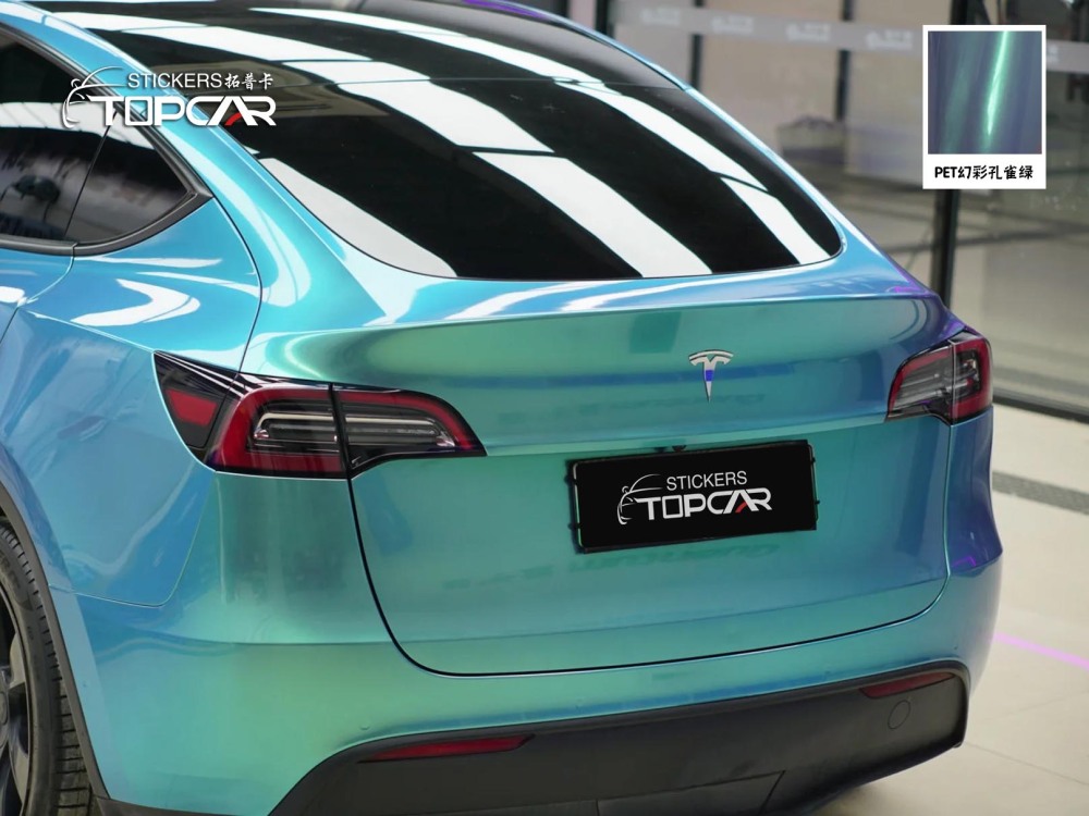 Competitive Car Roof Wrap Price | TOPCAR Magic Gold Malachite Green in Car Wrap Green Colors