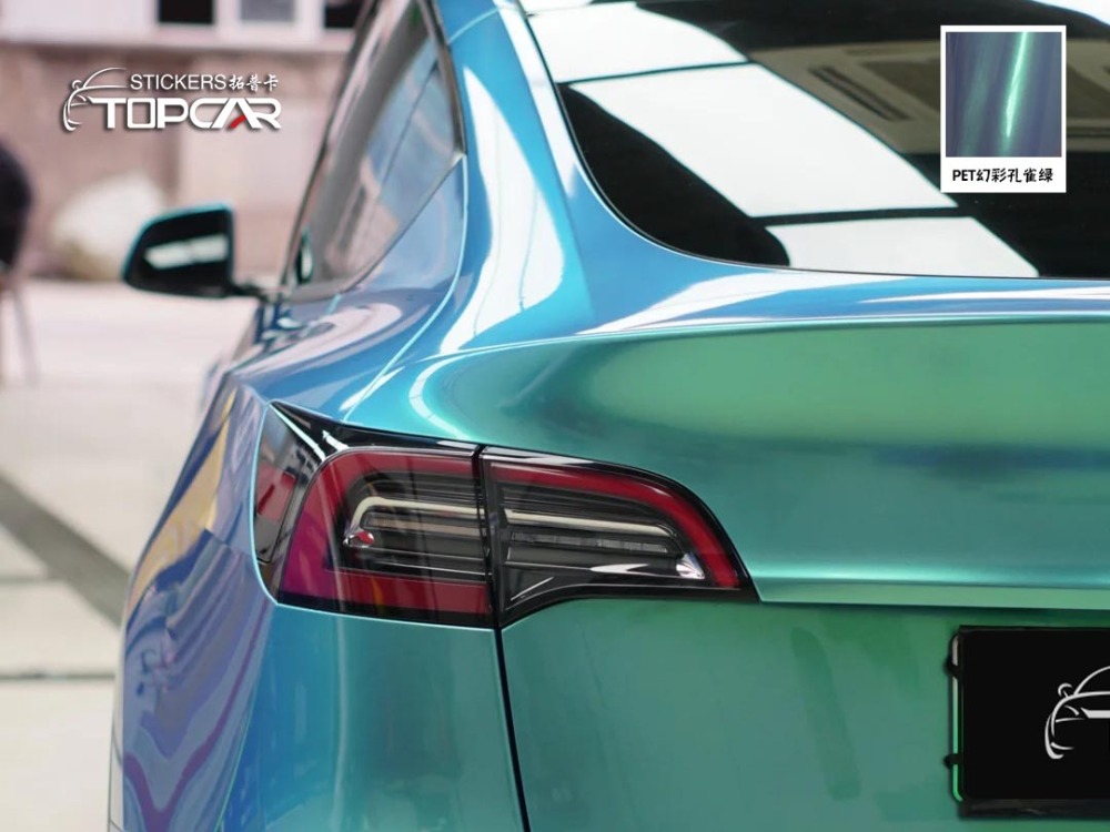 Competitive Car Roof Wrap Price | TOPCAR Magic Gold Malachite Green in Car Wrap Green Colors