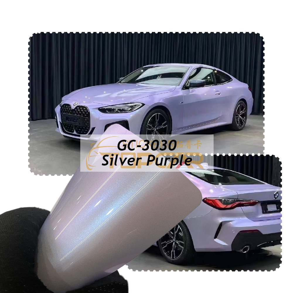 Innovative Wrap Design | TOPCAR Magic Flip Silver Purple as Premium Wrap Vinyl Sticker