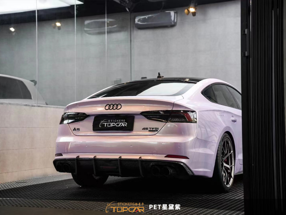Professional Wrap a Car Vinyl | TOPCAR Stella Purple Premium Car Body Decoration Folie