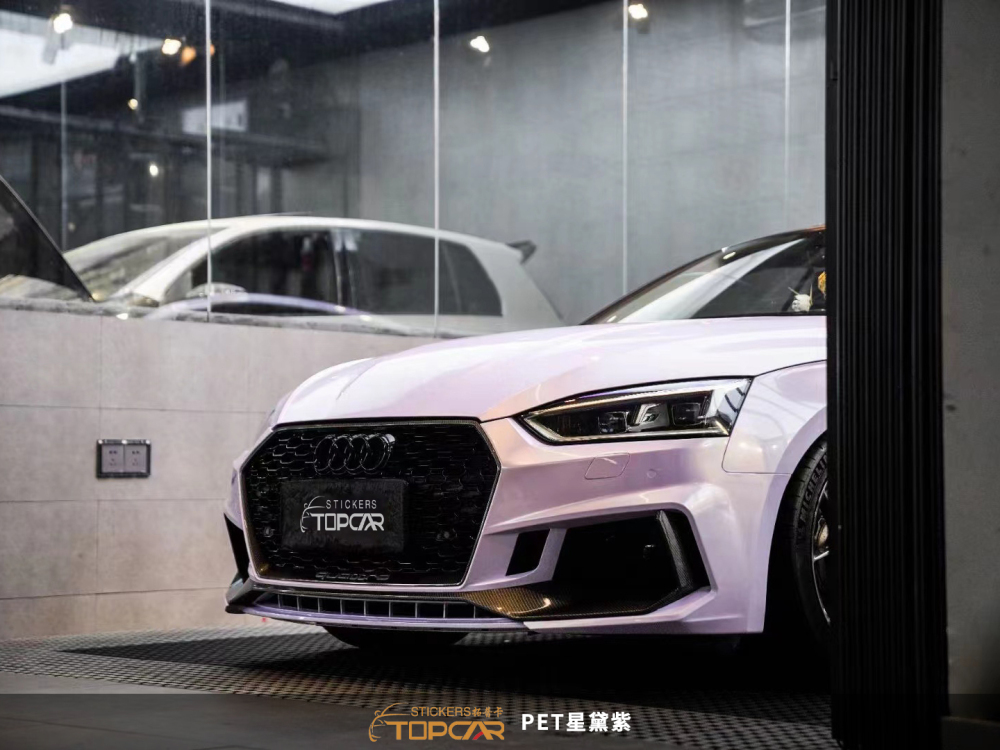Professional Wrap a Car Vinyl | TOPCAR Stella Purple Premium Car Body Decoration Folie