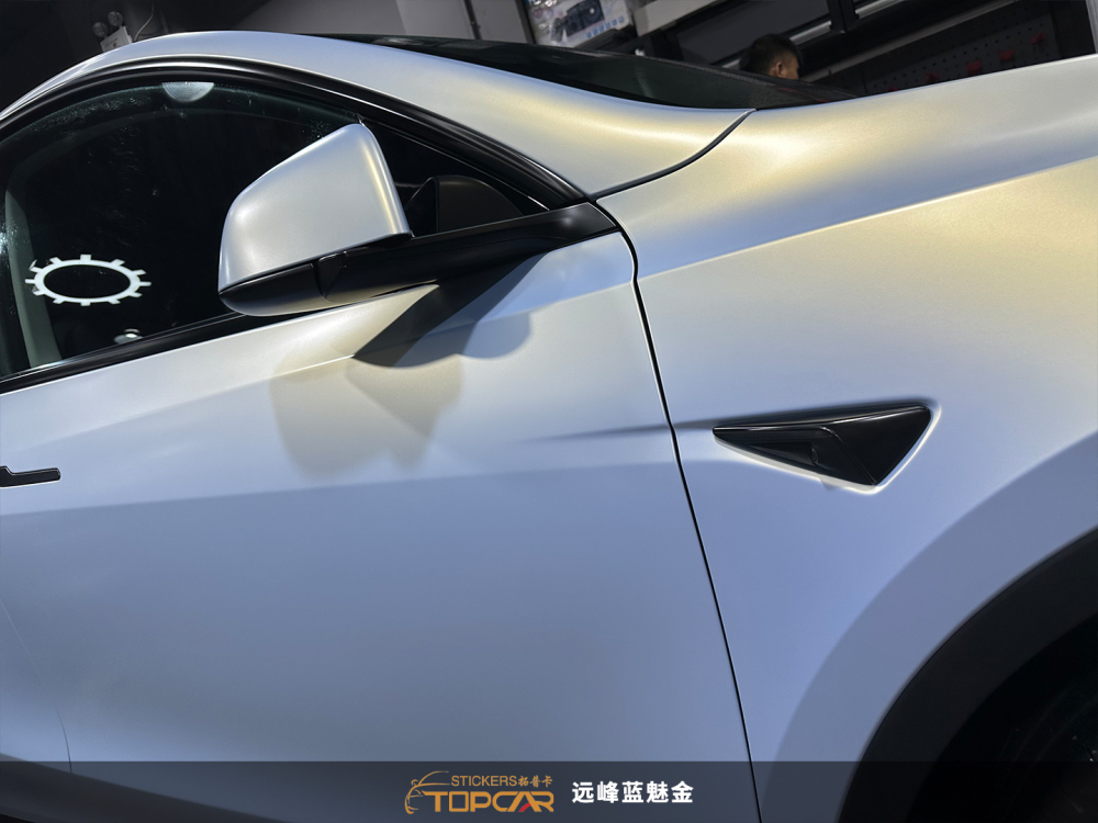 Professional Car Wrapping | TOPCAR Color Shift Metallic Blue White Gold from Car Color Change Wrap Vinyl Factory