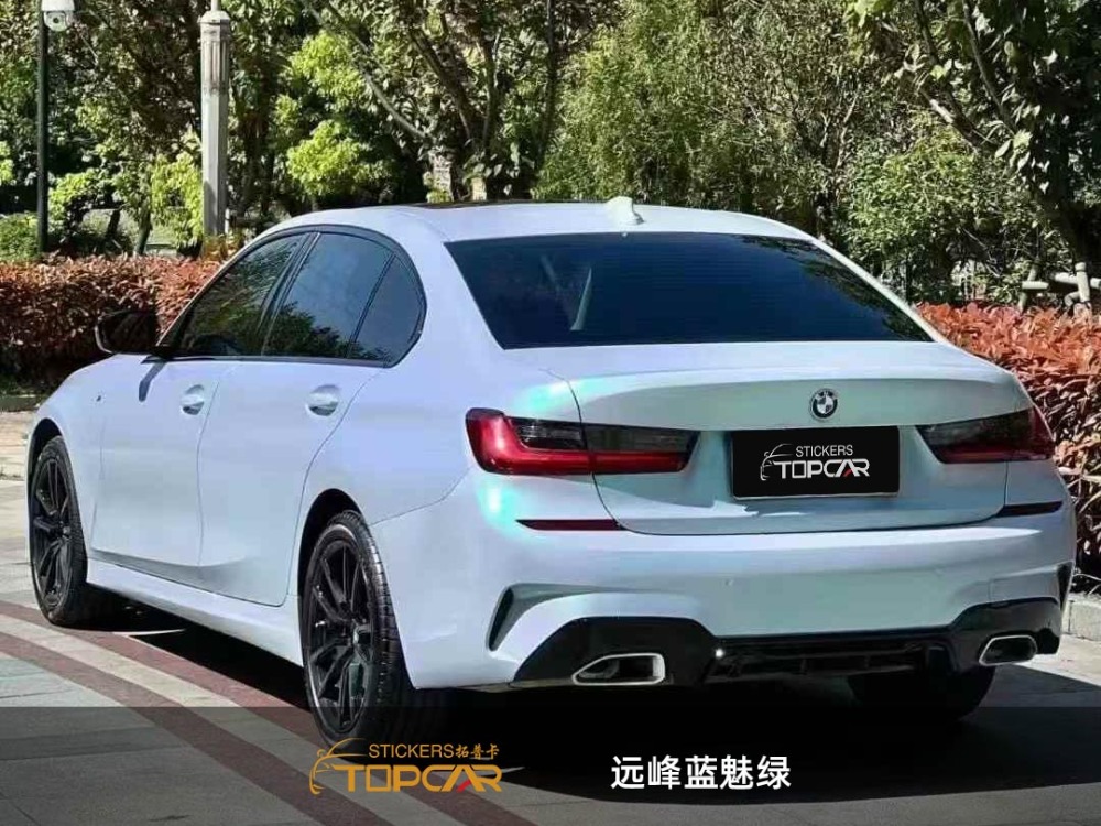 Premium Car Wrap Supplies | TOPCAR Color Shift Metallic Blue White Green from Car Color Change Wrap Vinyl Factory