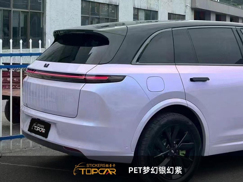 Innovative Car Body Decoration Folie | TOPCAR Magic Candy Flip Silver Purple Car Wrap Vinyl Film